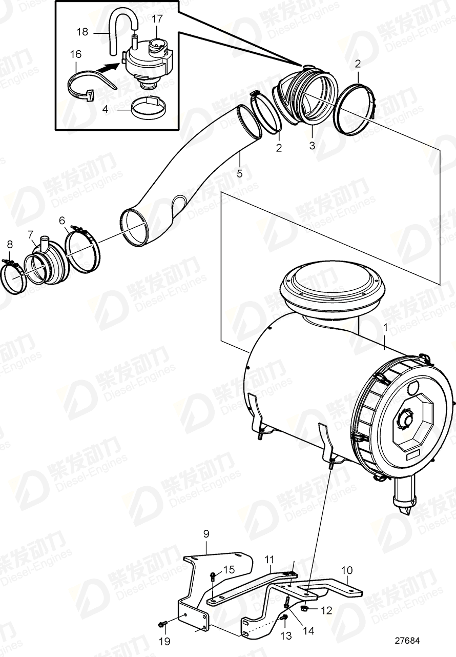 VOLVO Bracket 22557835 Drawing